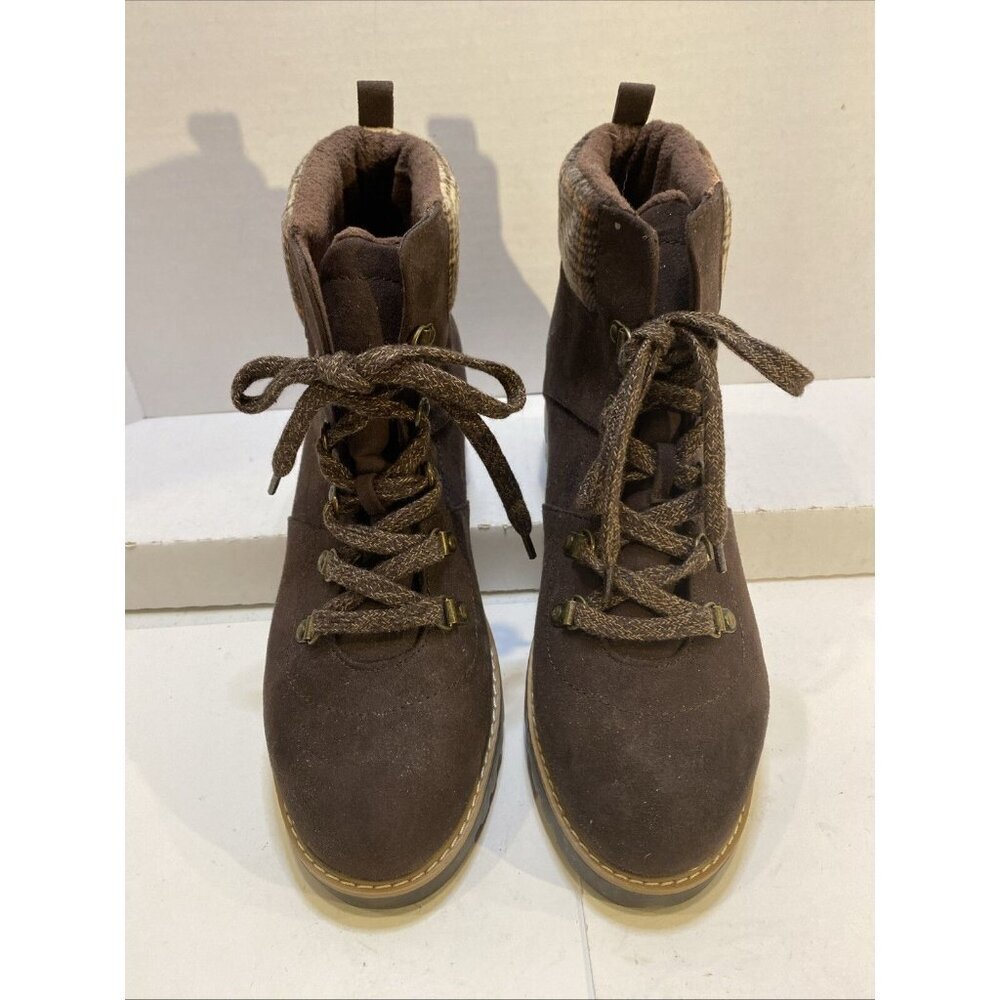 Sonoma Goods For Life Women's Hiker Boots New Brown Size 11 Ortholite ECO - Picture 2 of 6